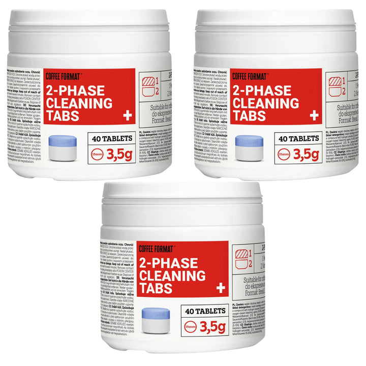 Čisticí tablety do kávovaru, 2-phase Cleaning TABS+ 40 x 3,5 g, Coffee Format, 3 balení