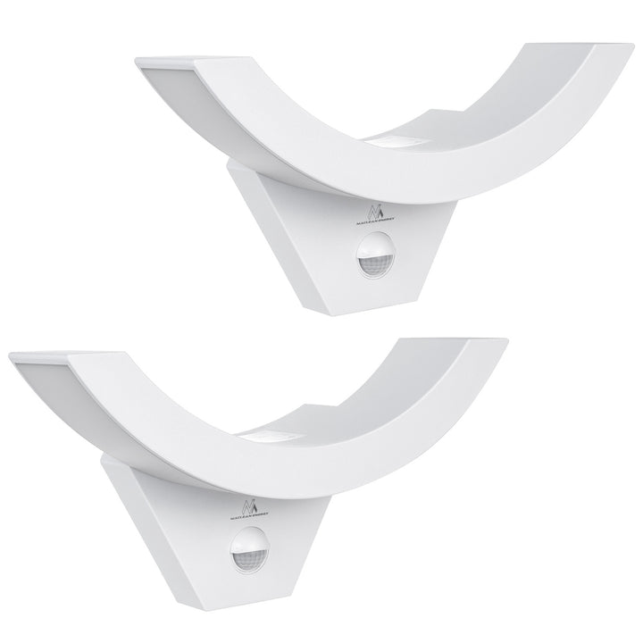 LED lampa s pohybovým čidlem Maclean, PIR čidlo, bílá barva, 10 W, IP54, 800 lm, MCE290 W, 2 ks