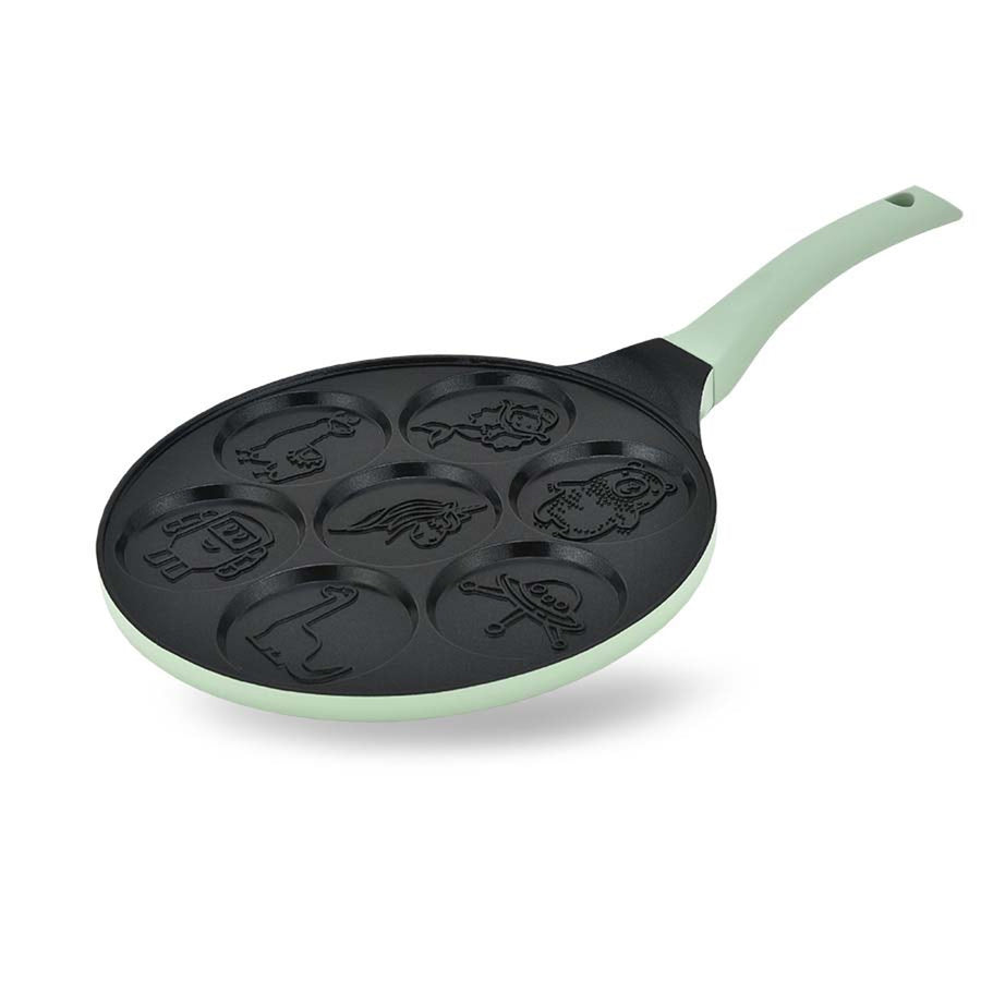 Pánev na palačinky Maestro s motivem pohádkových postaviček, průměr 26 cm, nepřilnavý povrch, silikonová rukojeť, vhodná pro všechny typy sporáků, MR-1222-D
