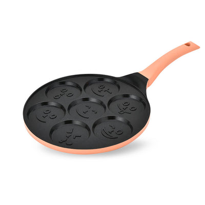 Pánev na palačinky Maestro, motiv smajlíků, průměr 26 cm, nepřilnavý povrch, silikonová rukojeť, vhodná pro všechny typy sporáků, MR-1222-B