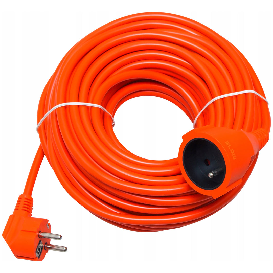 Prodlužovací kabel Blow, oranžový, délka 50 m, zásuvka s uzemněním, PR-160