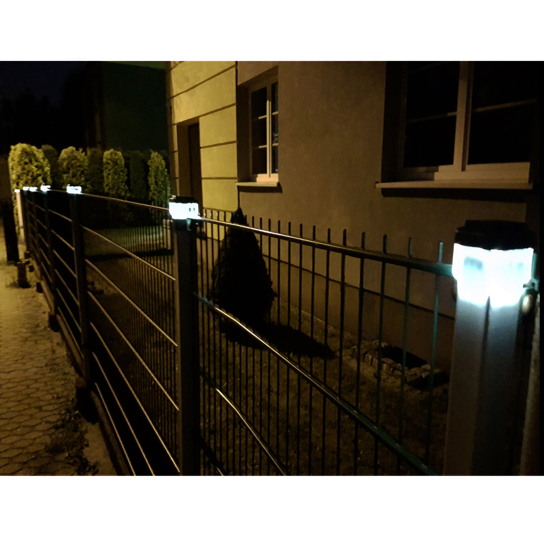 Solární LED lampa na sloupek GreenBlue, 60 × 40 mm, obdélníkový kryt, GB125, 2 ks
