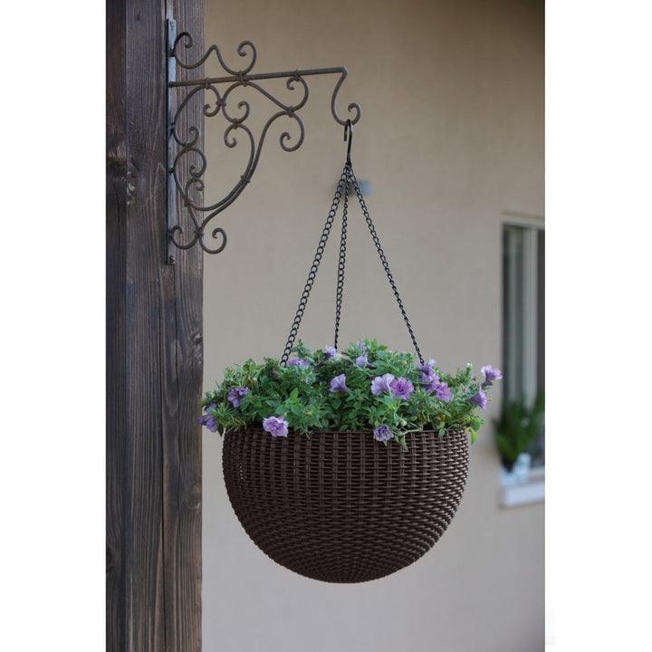 Závěsný květináč Keter Sphere Planter, hnědá barva, 3 ks