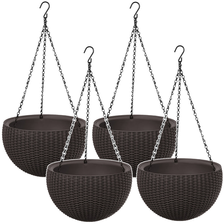 Závěsný květináč Keter Sphere Planter, hnědá barva, 4 ks