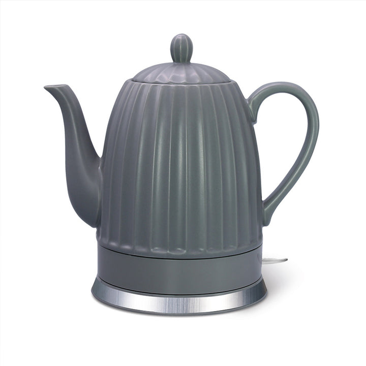 Keramická elektrická konvice Maestro, šedá barva, výkon 1500 W, objem 1,5 l, otočná základna, ukazatel hladiny vody, napájecí kabel 65 cm, MR-077