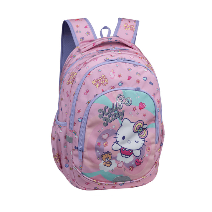 Školní batoh Hello Kitty Coolpack, velikost Primo Pro (16"), tvarovaná zádová část a polstrované ramenní popruhy, 2 hlavní přihrádky a kapsa na notebook, zpevněné dno, F162025