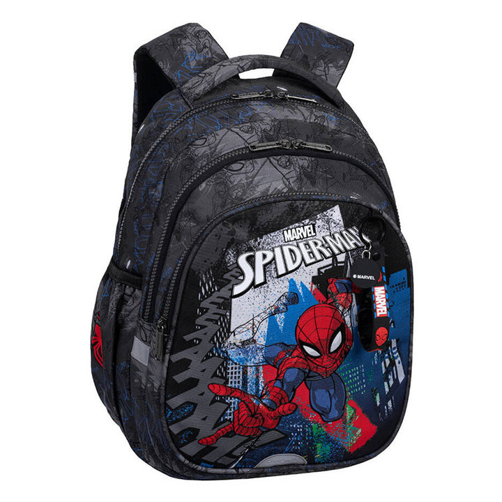 Školní batoh Spiderman Coolpack, velikost Jerry (15"), tvarovaná záda, 3 prostorné přihrádky, zpevněné dno, F029777
