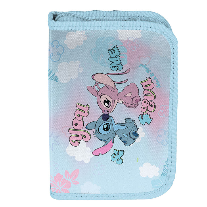Školní sada Stitch Paso, batoh se dvěma přihrádkami, reflexními prvky a vyztuženými zády, penál bez výbavy s úchyty na psací potřeby, taška na boty, kterou lze připevnit na záda, DS26WW