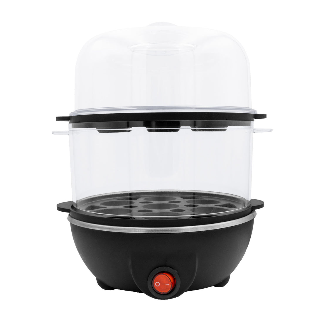 Dvoupatrový vařič vajec GreenBlue na 14 vajec, výkon 350 W, pro 14 vajec, 220–240 V~, 50/60 Hz, GB358