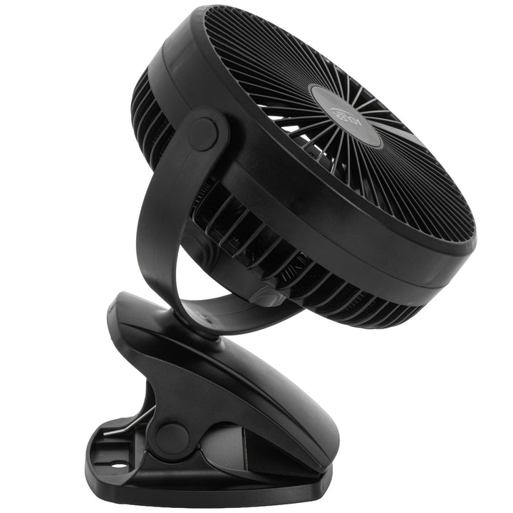 Stolní ventilátor s klipem, na baterii, 15,5 cm, otočný o 360°, USB-C, Adler
