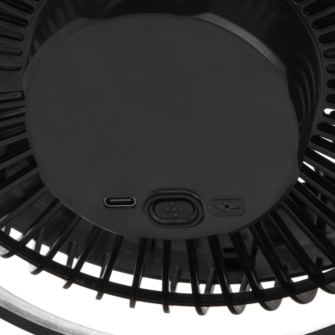 Stolní ventilátor s klipem, na baterii, 15,5 cm, otočný o 360°, USB-C, Adler