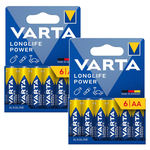 12 ks baterií R-06 R06 AA LR06 1,5 V VARTA Longlife Power alkalické