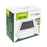 Solární LED lampa na sloupek GreenBlue, 80 × 80 mm, obdélníkový kryt, 3200 K, GB127 WW, 2 ks