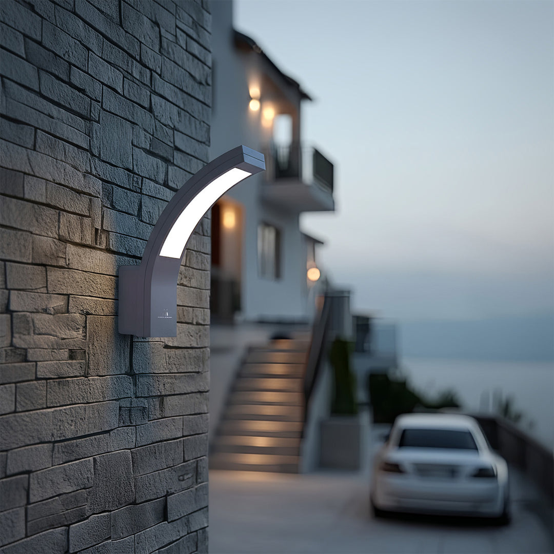 LED fasádní svítidlo Maclean, 800 lm, 10 W, barva světla přirozeně bílá (4000 K), barva šedá, MCE343 GR, 2 ks