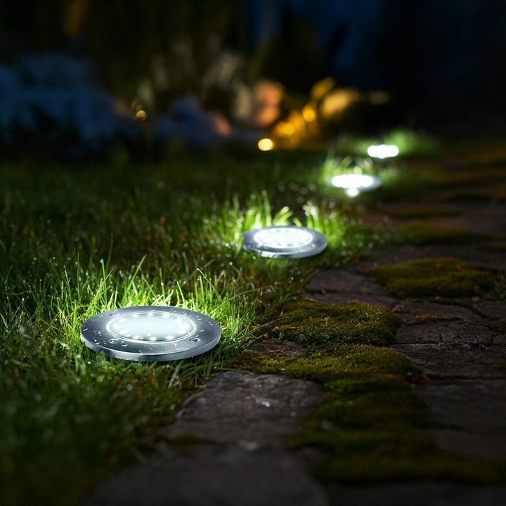 Solární LED zahradní světlo Maclean IP44, 12 LED SMD, 4000 K, Ni-MH 600 mAh, 0,7 W, MCE318, 4 ks