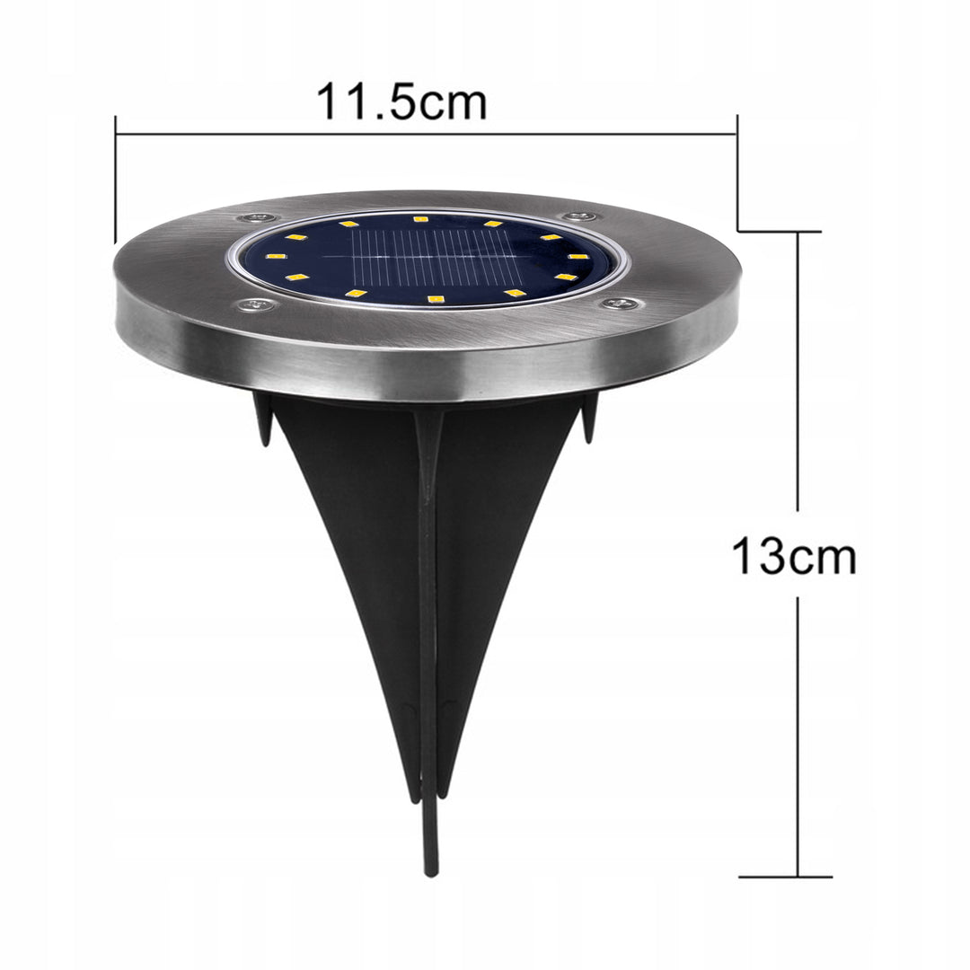 Solární LED zahradní světlo Maclean IP44, 12 LED SMD, 4000 K, Ni-MH 600 mAh, 0,7 W, MCE318, 4 ks