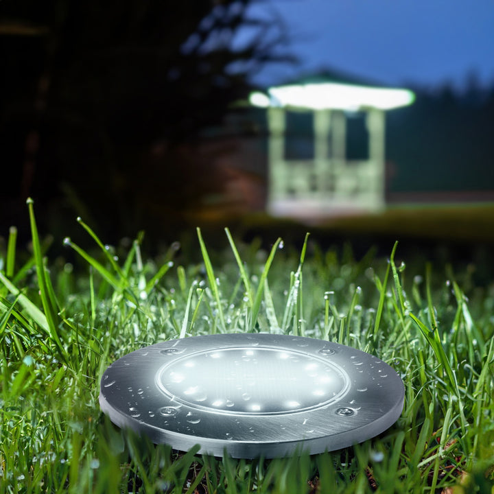 Solární LED zahradní světlo Maclean IP44, 12 LED SMD, 4000 K, Ni-MH 600 mAh, 0,7 W, MCE318, 4 ks