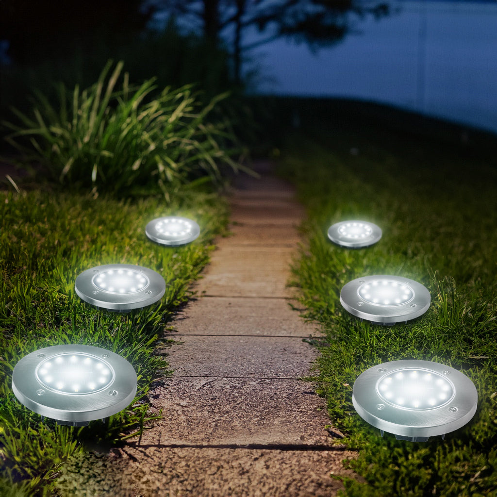 Solární LED zahradní světlo Maclean IP44, 12 LED SMD, 4000 K, Ni-MH 600 mAh, 0,7 W, MCE318, 4 ks