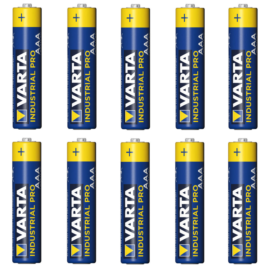 10 ks alkalických baterií R-03 LR03 AAA Varta Industrial 4003