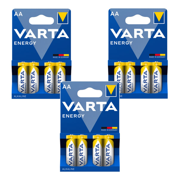 12 ks baterií R-06 LR06 AA 1,5 V Varta Energy (alkalické)