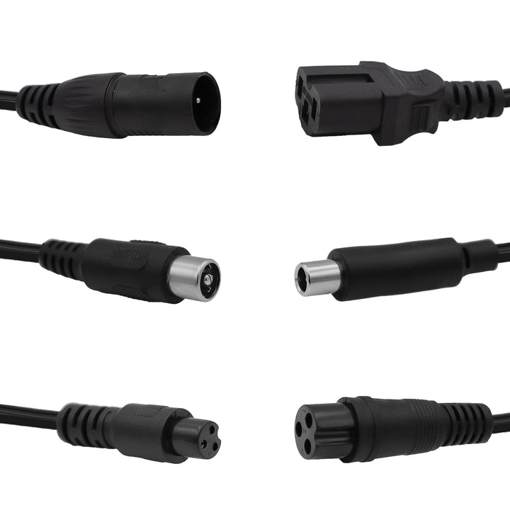 Univerzální nabíječka / napájecí zdroj Maclean Energy, pro koloběžky, 54,6 V DC, 2 A, max. 110 W, rychlé nabíjení, 6 zástrček, MCE665