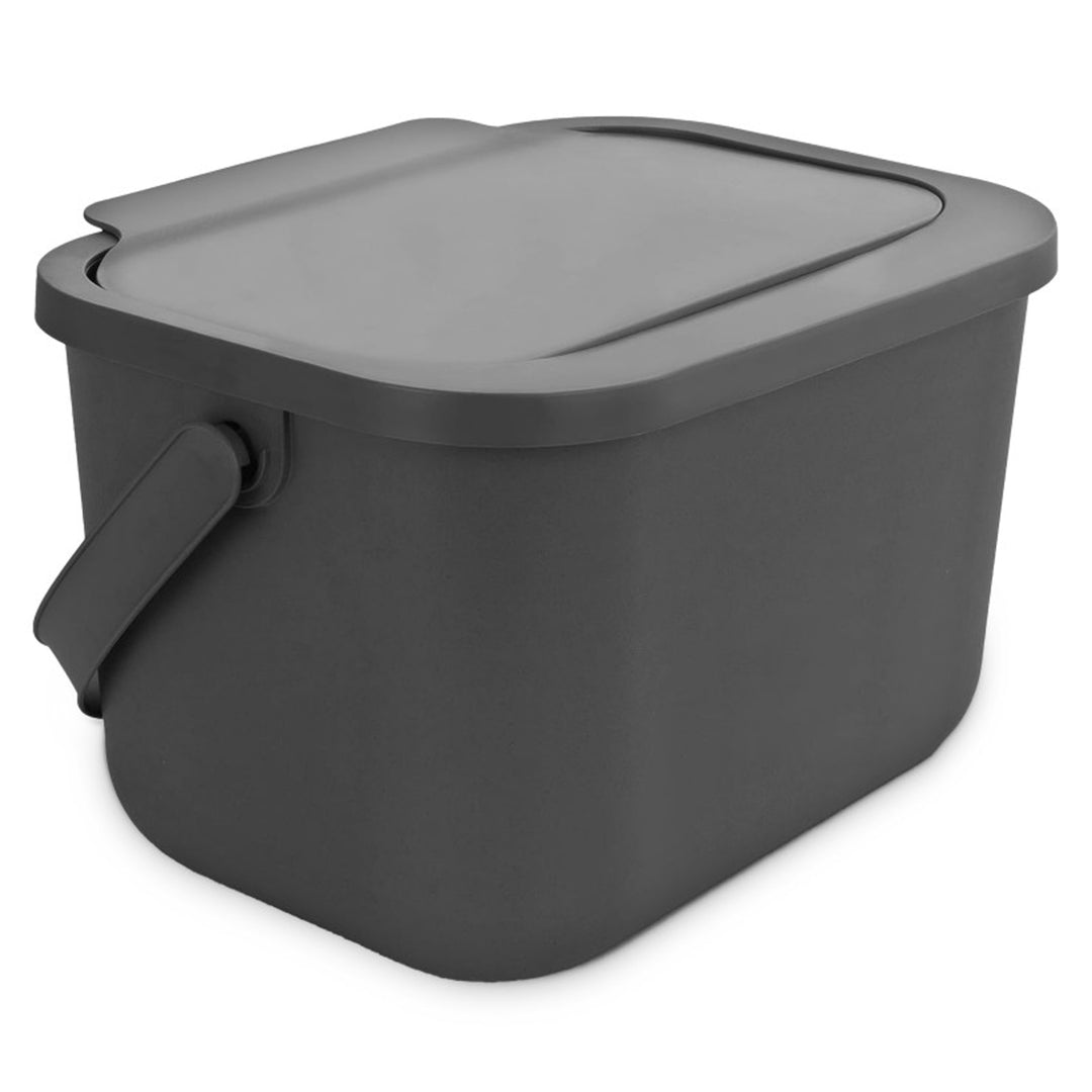 Nádoba na bioodpad 6 l, šedá, Bini Practic + 5 ks uhlíkových filtrů Practic