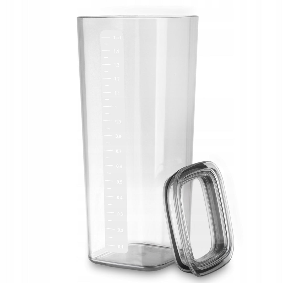 Kuchyňské nádoby Practic na sypké potraviny, objem 0,6 l, 0,9 l, 1,5 l, víčka s těsněním,