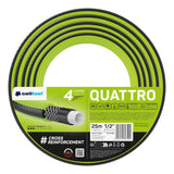 Zahradní hadice Cellfast Quattro 1/2" 25 m + držák na hadici Cellfast (šedý) + sada s přímým rozstřikovačem Cellfast Basic 1/2"