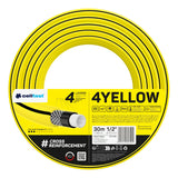 Zahradní hadice Cellfast 4YELLOW 1/2" 30 m + držák na hadici Cellfast šedý + sada s přímým rozstřikovačem Cellfast Basic 1/2"