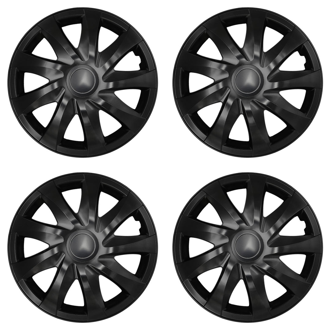 Univerzální kryty kol 15'' NRM DRACO, černé matné, 4 ks