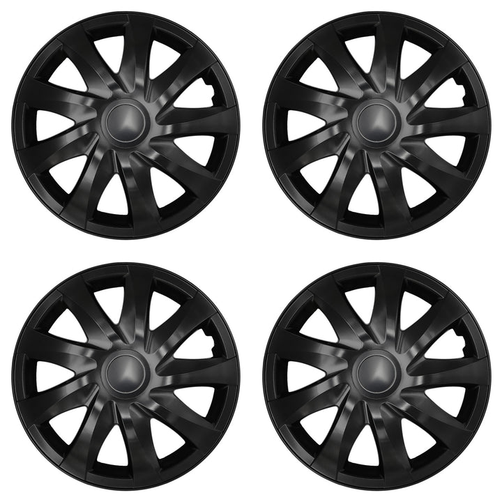 Univerzální kryty kol 15'' NRM DRACO, černé matné, 4 ks