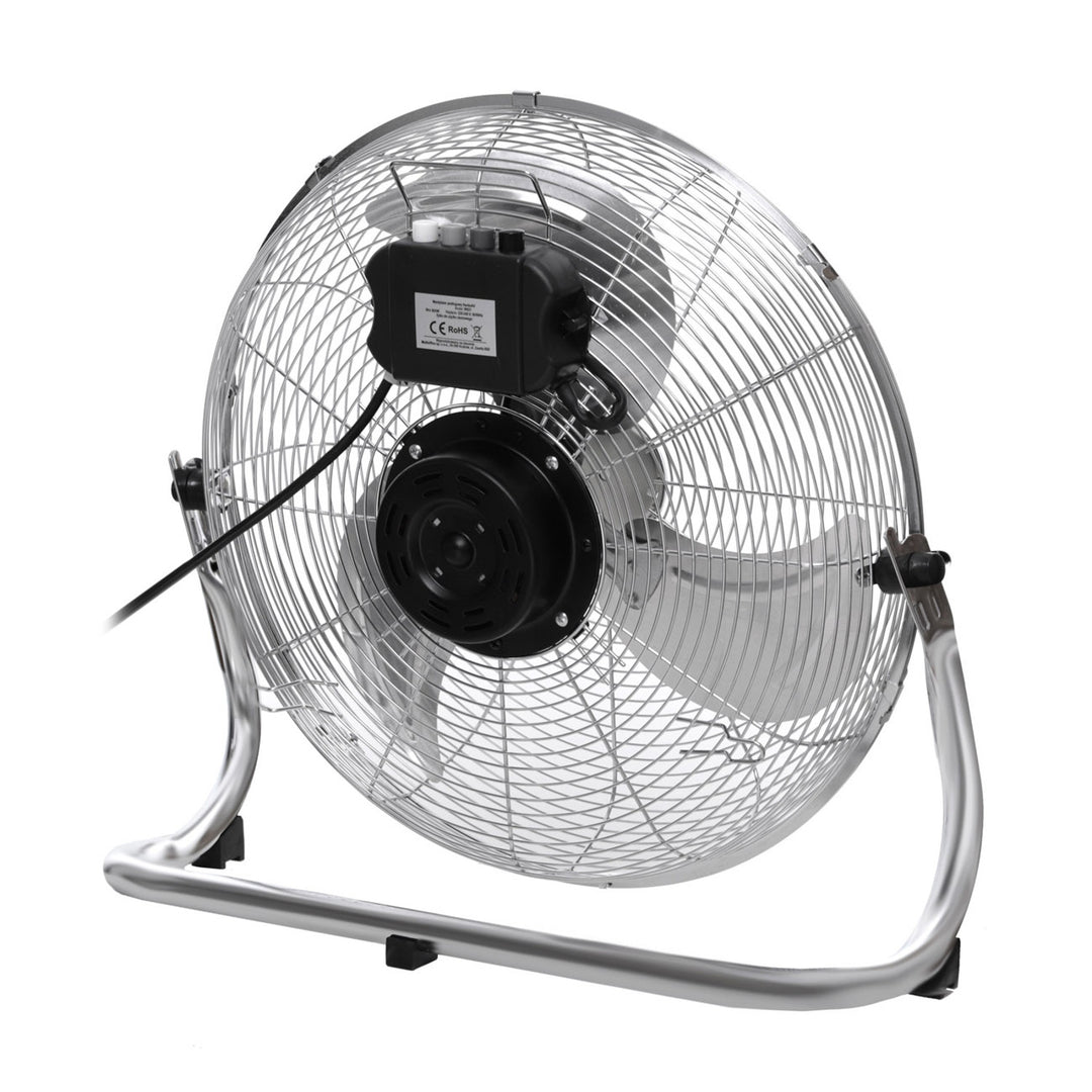 Podlahový ventilátor HanksAir, výkon 80 W, 3 stupně výkonu, vyrobený z chromované oceli, průměr 40 cm, délka kabelu 1,5 m, W021