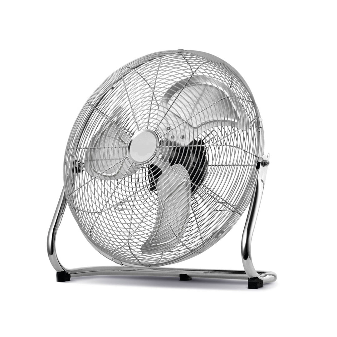 Podlahový ventilátor HanksAir, výkon 80 W, 3 stupně výkonu, vyrobený z chromované oceli, průměr 40 cm, délka kabelu 1,5 m, W021