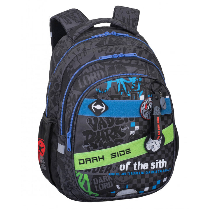 Školní sada Star Wars Coolpack, batoh Jerry (15") se třemi přihrádkami, tvarovanými zády a nastavitelnými ramenními popruhy a penál Jumper 3 s příslušenstvím