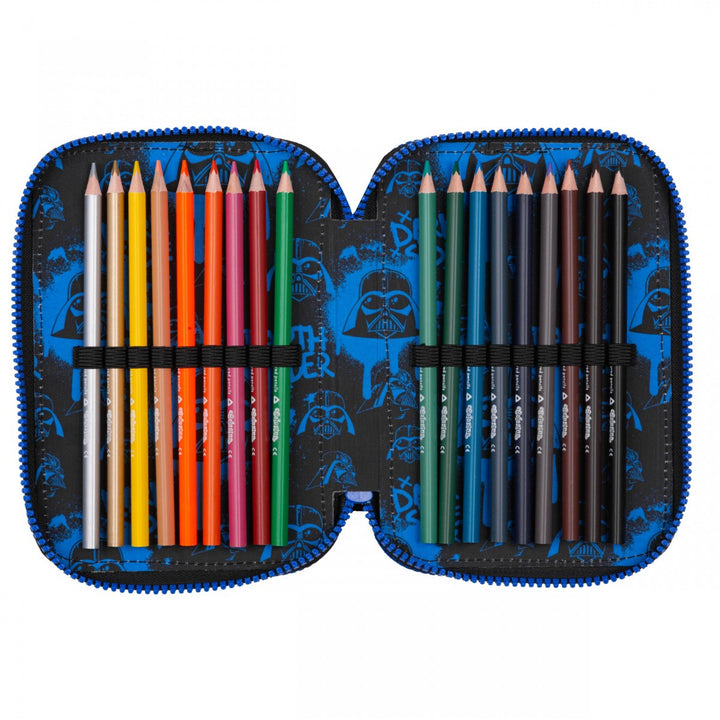 Školní sada Star Wars Coolpack, batoh Jerry (15") se třemi přihrádkami, tvarovanými zády a nastavitelnými ramenními popruhy a penál Jumper 3 s příslušenstvím