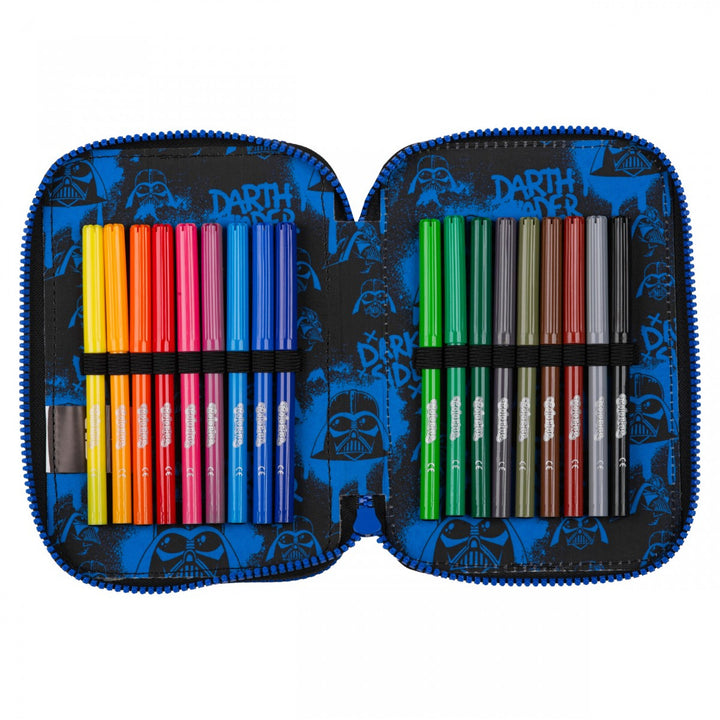 Školní sada Star Wars Coolpack, batoh Jerry (15") se třemi přihrádkami, tvarovanými zády a nastavitelnými ramenními popruhy a penál Jumper 3 s příslušenstvím