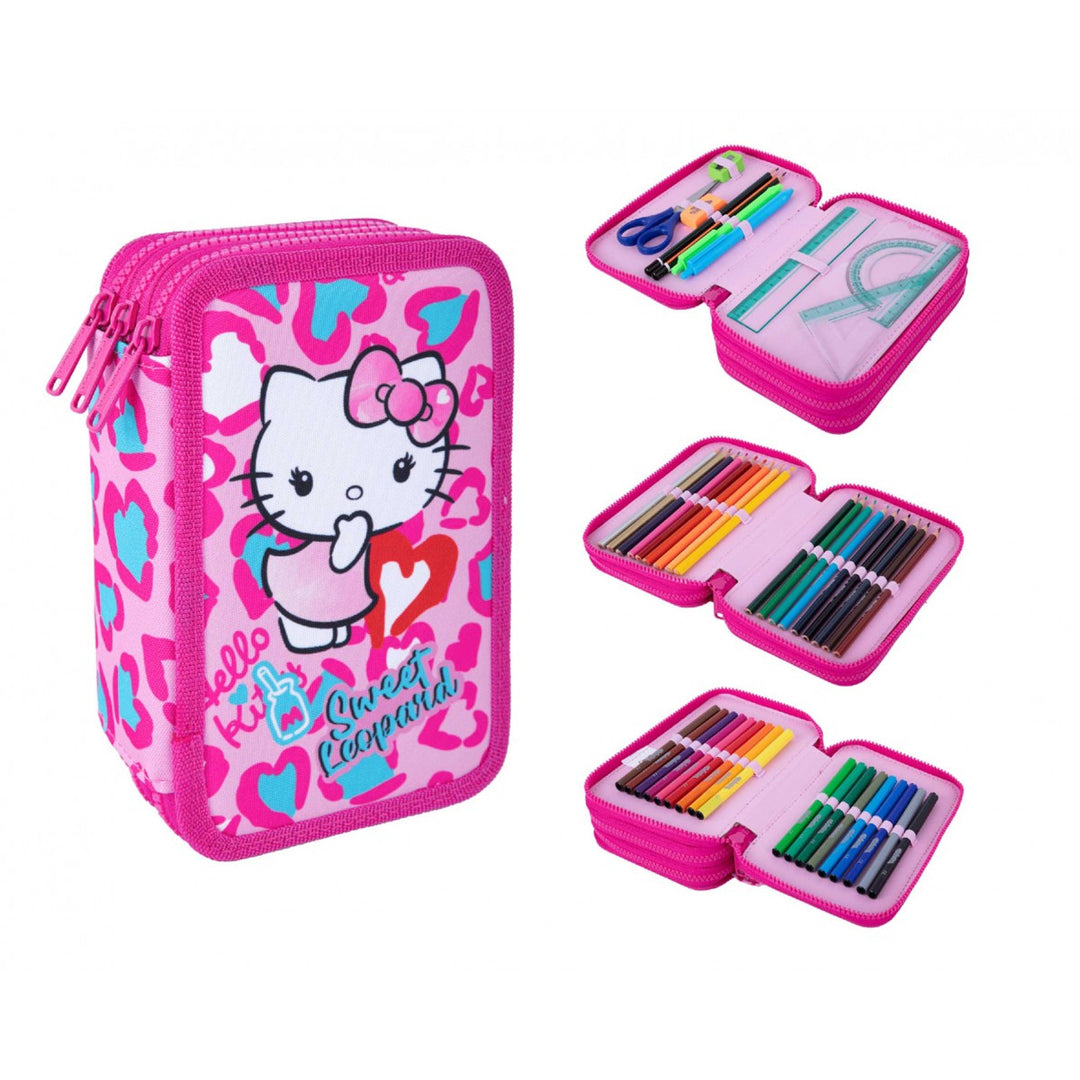 Školní sada Hello Kitty Coolpack, batoh Jerry se třemi přihrádkami (15"), penál Jumper 3 s vybavením a sportovní taška na boty