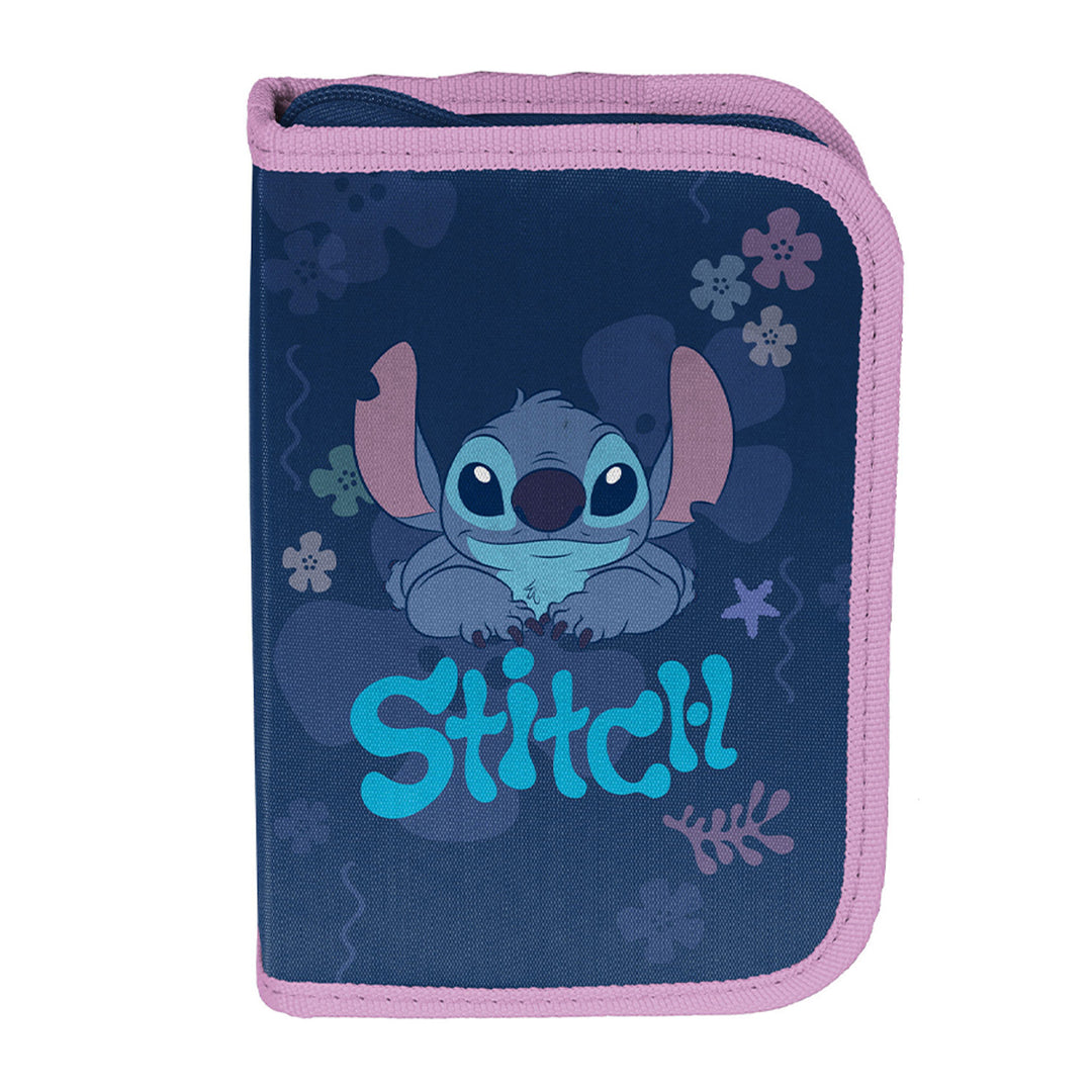 Školní sada Stitch Paso, batoh se dvěma přihrádkami, reflexními prvky a vyztuženými zády, penál bez vybavení s úchyty na psací potřeby, taška na boty, kterou lze připevnit na záda, DS26XX