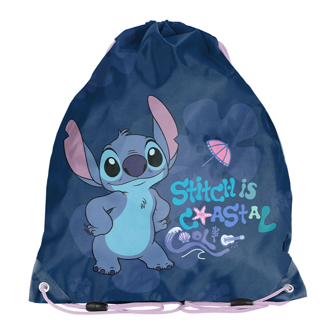 Školní sada Stitch Paso, batoh se dvěma přihrádkami, reflexními prvky a vyztuženými zády, penál bez vybavení s úchyty na psací potřeby, taška na boty, kterou lze připevnit na záda, DS26XX