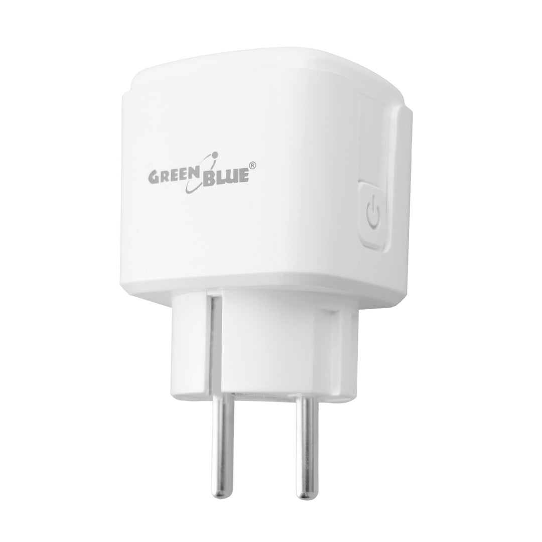 Dálkově ovládaná WiFi zásuvka GreenBlue, Android/iOS/Alexa/Google Home, časovač, měřič spotřeby, max. 16 A/3840 W, GB735 W, 2 ks