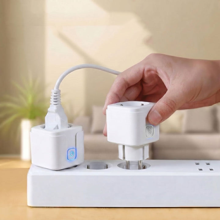 Dálkově ovládaná WiFi zásuvka GreenBlue, Android/iOS/Alexa/Google Home, časovač, měřič spotřeby, max. 16 A/3840 W, GB735 W, 2 ks