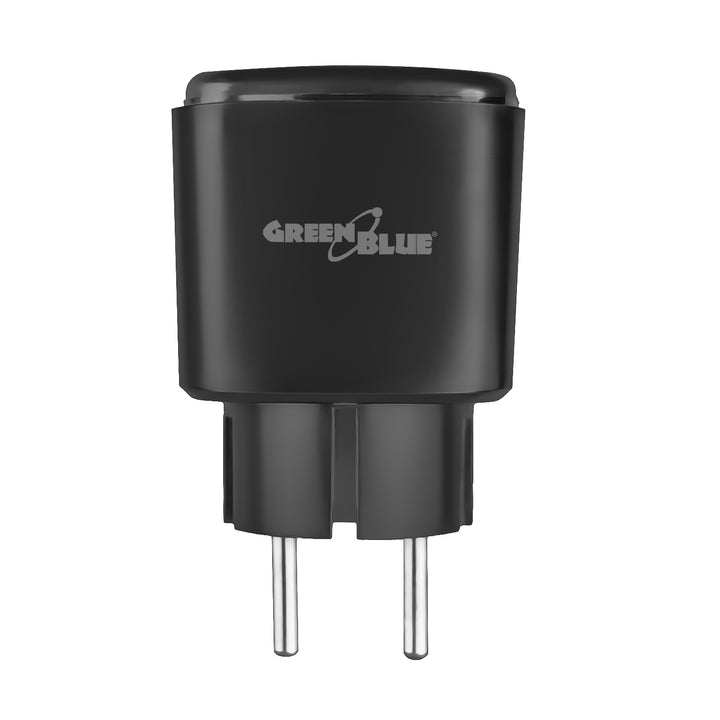 Dálkově ovládaná WiFi zásuvka GreenBlue, Android/iOS/Alexa/Google Home, časovač, wattmetr, max. 16 A/3840 W, GB735 B, 2 ks