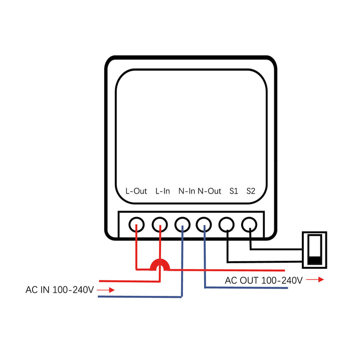 Zapuštěný WiFi relé GreenBlue, Android/iOS/Alexa/Google Home, 100–240 V AC, 50/60 Hz, max. 16 A, pro LED 150 W, GB739, 4 kusy