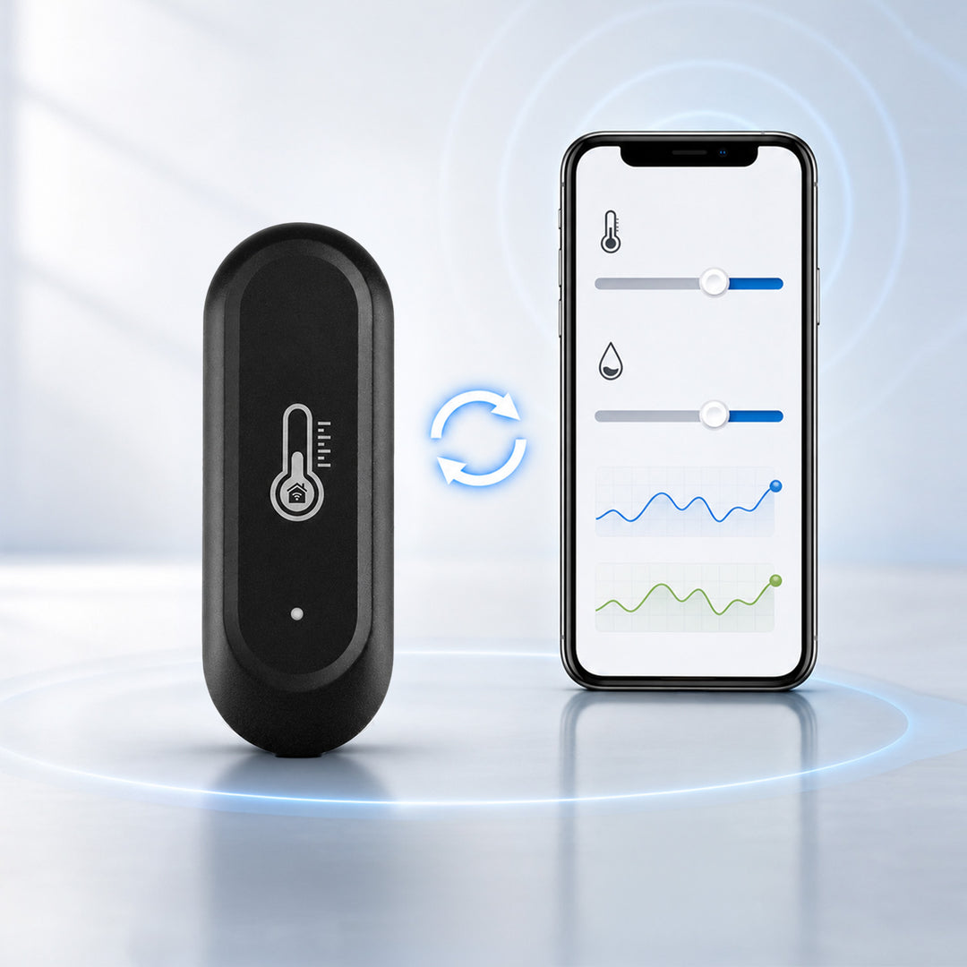 Venkovní WiFi senzor teploty a vlhkosti GreenBlue, Android/iOS, 3,0 V DC, LR03x2, IP65, GB741, 2 kusy