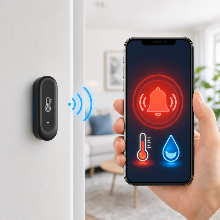 Venkovní WiFi senzor teploty a vlhkosti GreenBlue, Android/iOS, 3,0 V DC, LR03x2, IP65, GB741, 2 kusy