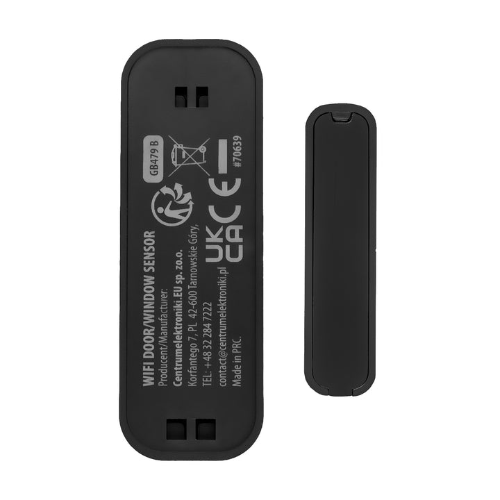 Bezdrátový kontakt / WiFi snímač otevření GreenBlue, Android/iOS, pro dveře / okna, 3,0 V DC, LR03x2, GB479 B, 2 sady