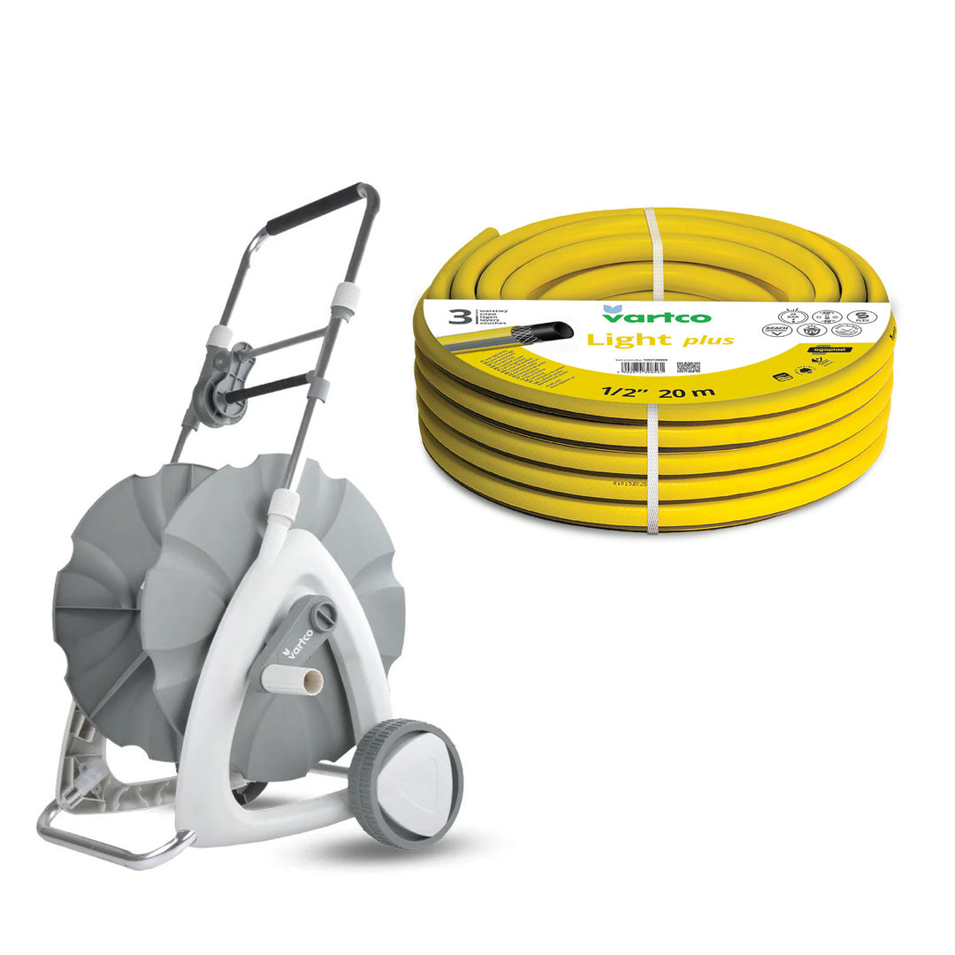 Vozík na zahradní hadici + zahradní hadice Vartco Light Plus 1/2" 20 m Agaplast