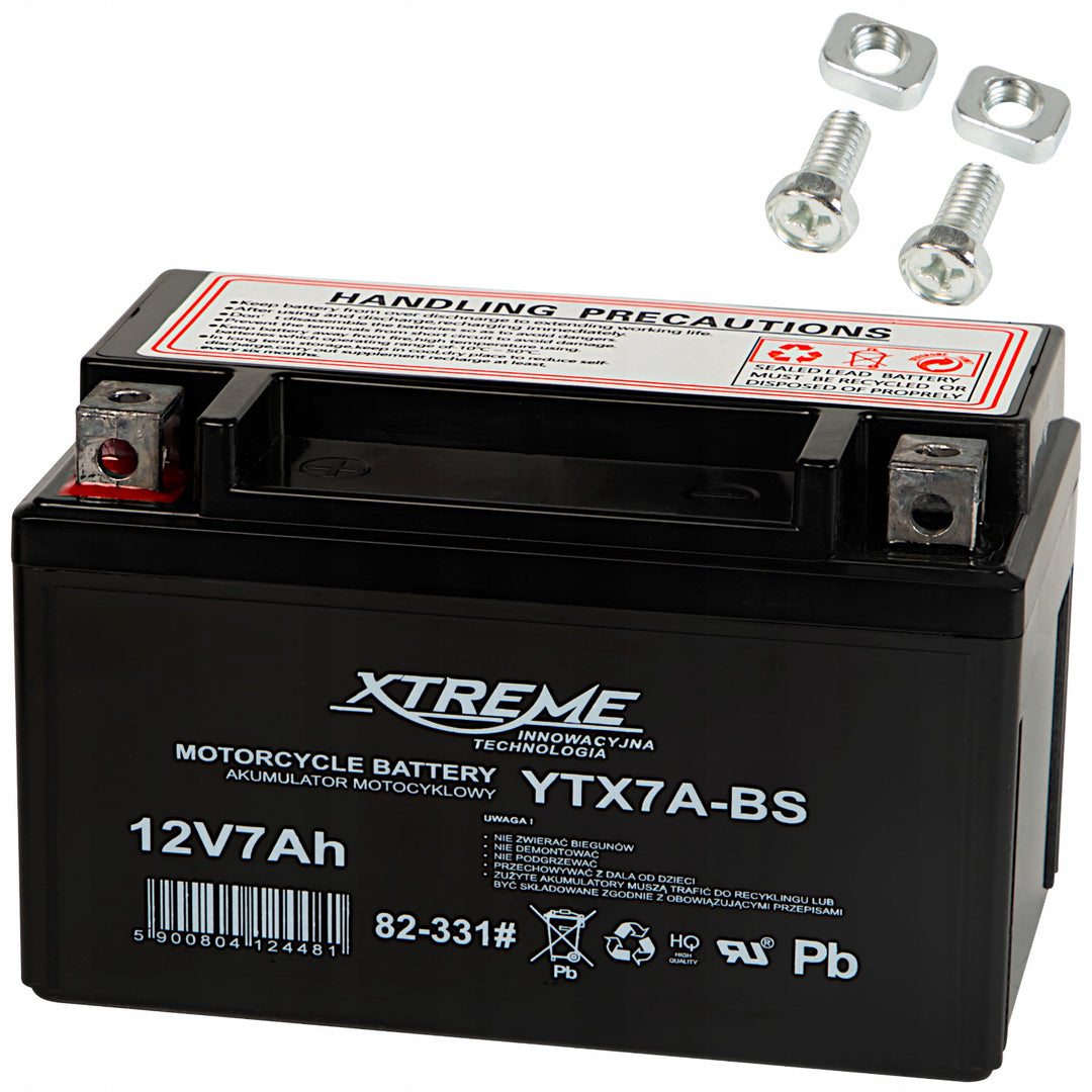 Bezúdržbová gelová motocyklová baterie Xtreme, 12 V, 7 Ah, levá, 82-331