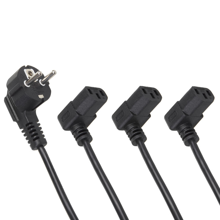 Napájecí kabel Maclean, úhlový, 3 piny, zástrčka EU, 3 m, MCTV-854, 3 kusy