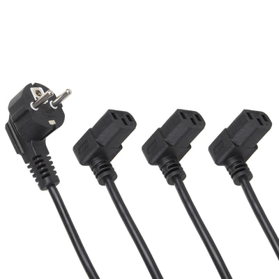 Napájecí kabel Maclean, úhlový, 3 piny, zástrčka EU, 1,5 m, MCTV-851, 3 kusy